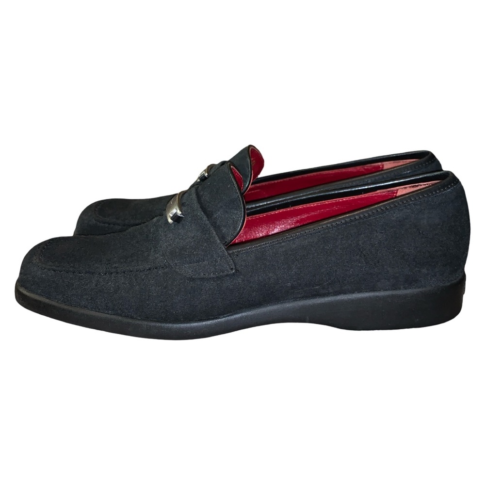 Salvatore Ferragamo Sport Women's Black Suede Loafers Size 7.5 AAAA Old Money - Picture 2 of 9